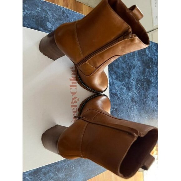 See By Chloe Brown Erine Bootsbooties Size Us - Picture 4 of 7